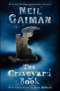 The cover of Neil Gaiman's book 'The Graveyard Book'