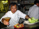 In the French Quarter, chef Philip Chan is back to work, turning out Asian-Cajun fusion dishes. In the French Quarter, chef Philip Chan is back to work, turning out Asian-Cajun fusion dishes.