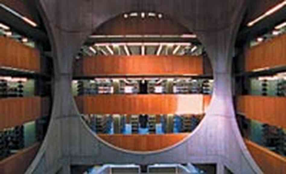 The Phillips Exeter Academy Library in Exeter, N.H., designed by Louis I. Kahn.