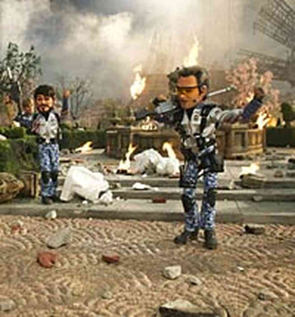 Team America cheers as Paris burns... Team America cheers as Paris burns...