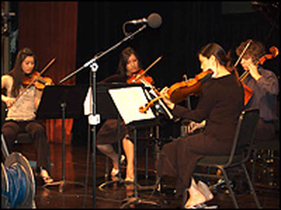 Members of the Colburn School Honors String Quartet Members of the Colburn School Honors String Quartet