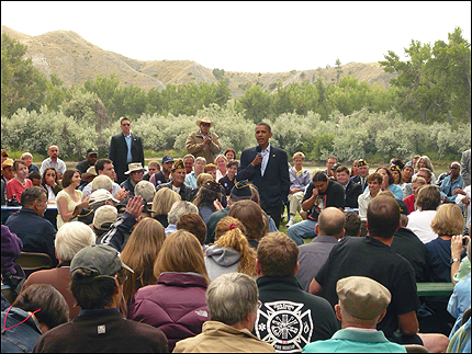 obama at big sky vets