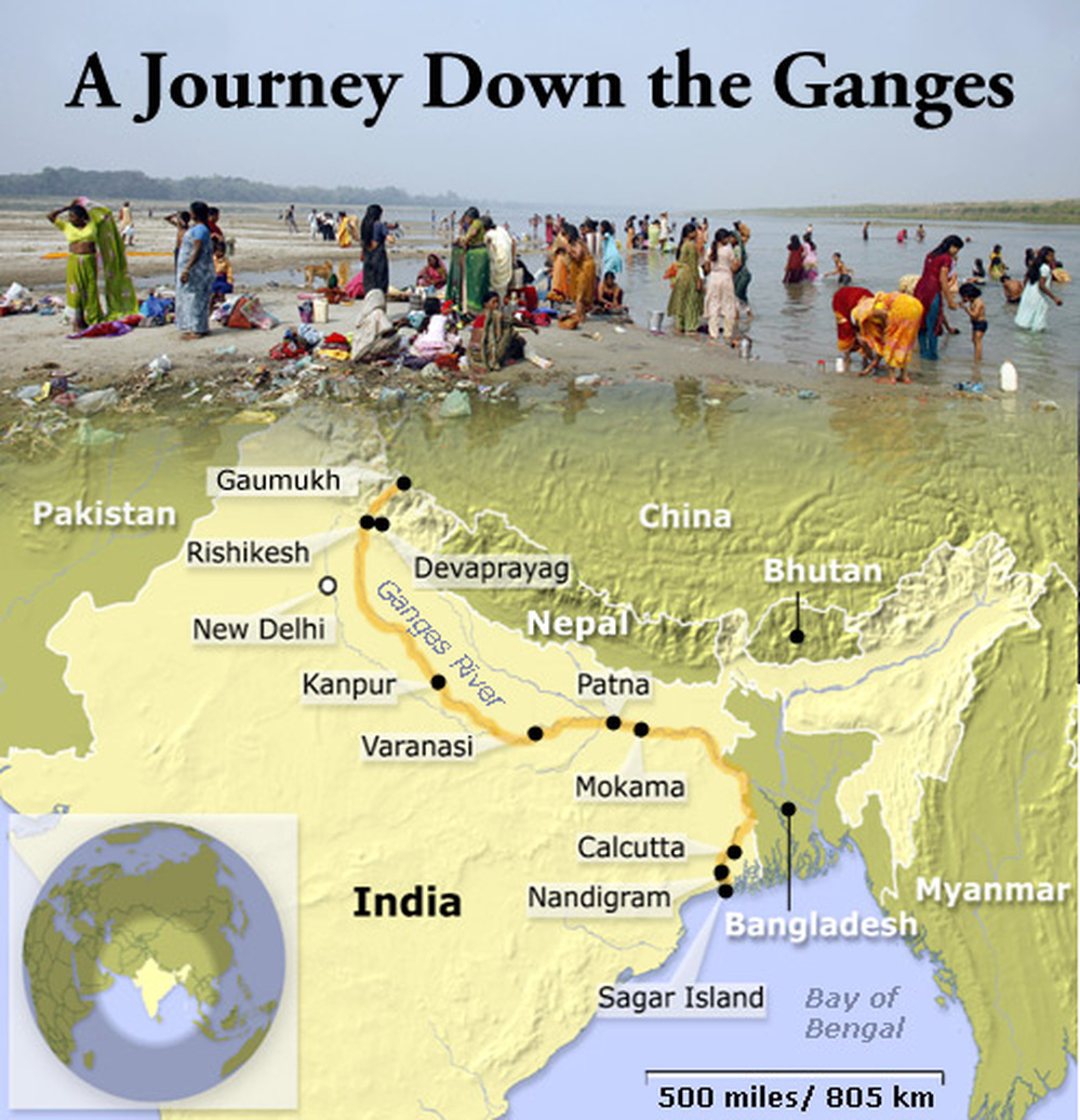 Map of the Ganges River