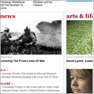 Three major sections on home page