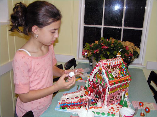 Isabel, 11, prefers perfectly symmetrical rows of carefully placed, color-coordinated candy.