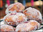 Sufganiyot, jelly doughnuts Sufganiyot, jelly doughnuts