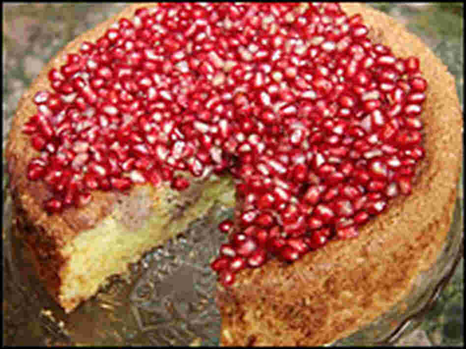 Nigella Lawson calls this pomegranate confection "an open jewel-case of a cake."