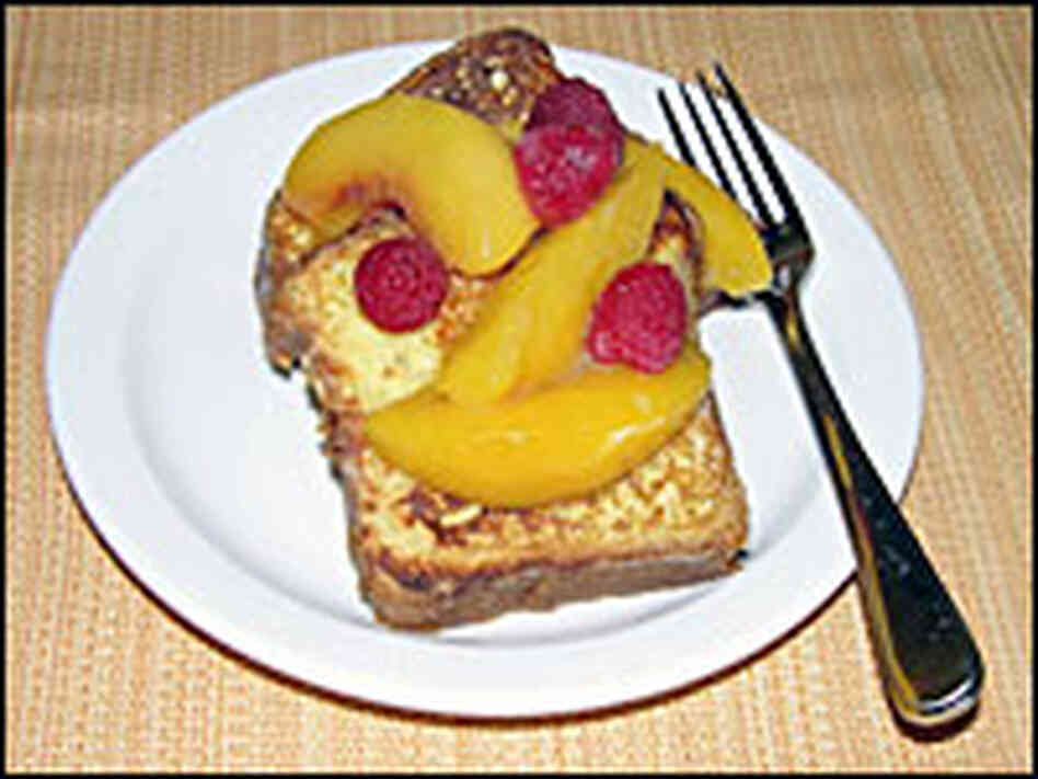 Brioche French Toast with One-World Peaches Brioche French Toast with One-World Peaches