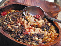 A classic cassoulet is made of white beans, and preserved and fresh meats. It's a perfect way to showcase dried legumes.
