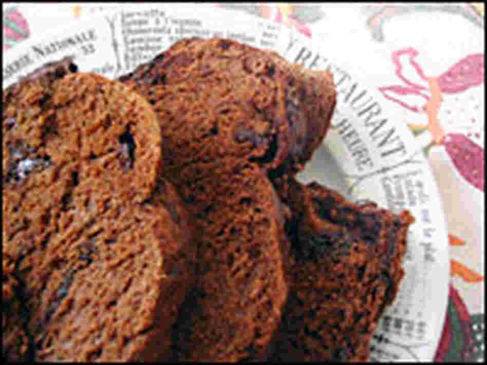 Slices of chocolate bread