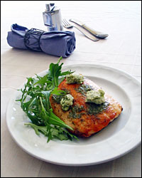 Roasting's dry, powerful heat concentrates the fish's flavor while rapidly cooking the interior to an even, pearlescent finish.