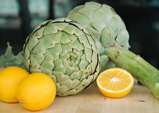 Artichokes and lemons