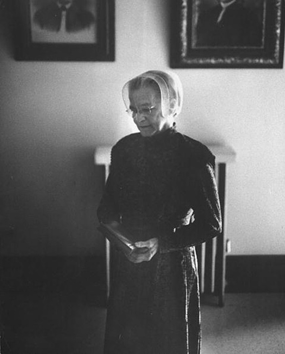 Shaker woman at Sabbathday Lake, Me., from the 1960s