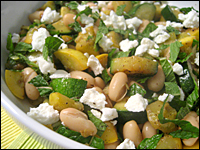 Warm Squash Salad With Mint