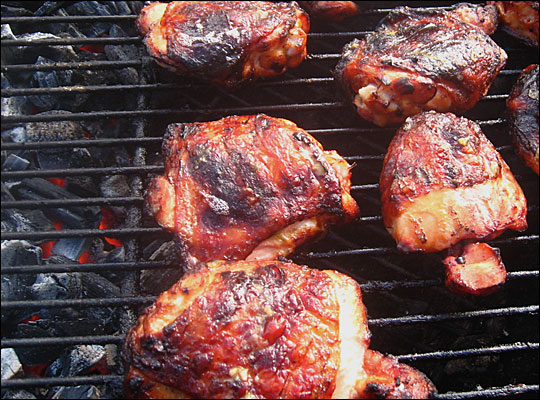 This sizzling weeknight meal started with fresh chicken and a bag of frozen marinade.