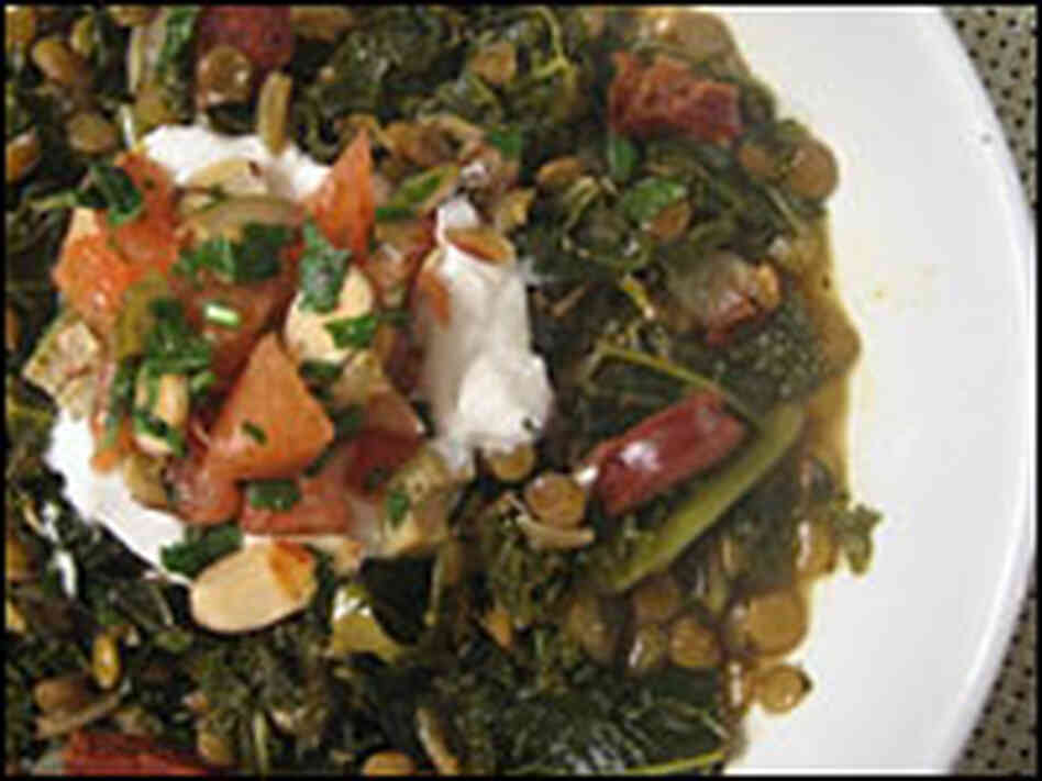 Brown Lentils With Chorizo And Orange Salsa