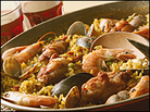 A pan of paella A pan of paella