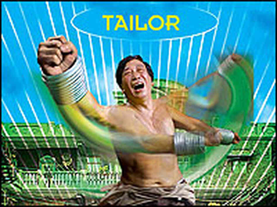 Chiu Chi Ling, shown in a detail from the movie poster, plays Tailor Chiu Chi Ling, shown in a detail from the movie poster, plays Tailor