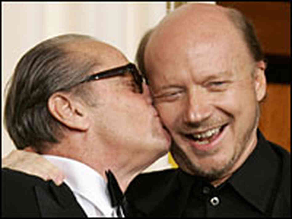 Jack Nicholson smooches director Paul Haggis Jack Nicholson smooches director Paul Haggis