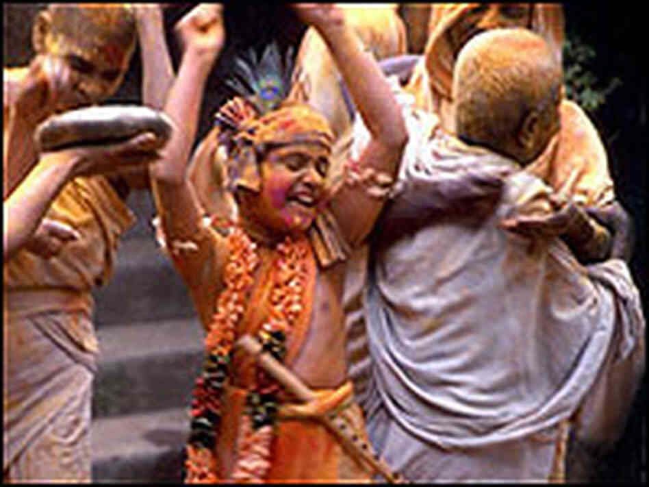 Child actress Sarala dances in a colorful costume in a scene from 'Water.' Child actress Sarala dances in a colorful costume in a scene from 'Water.'