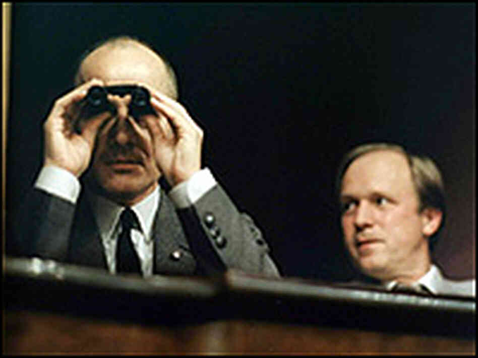 Ulrich Muehe looks through binoculars in 'The Lives of Others' Ulrich Muehe looks through binoculars in 'The Lives of Others'
