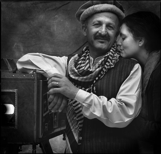 Photojournalist Reza Deghati with his wife, Rachel.