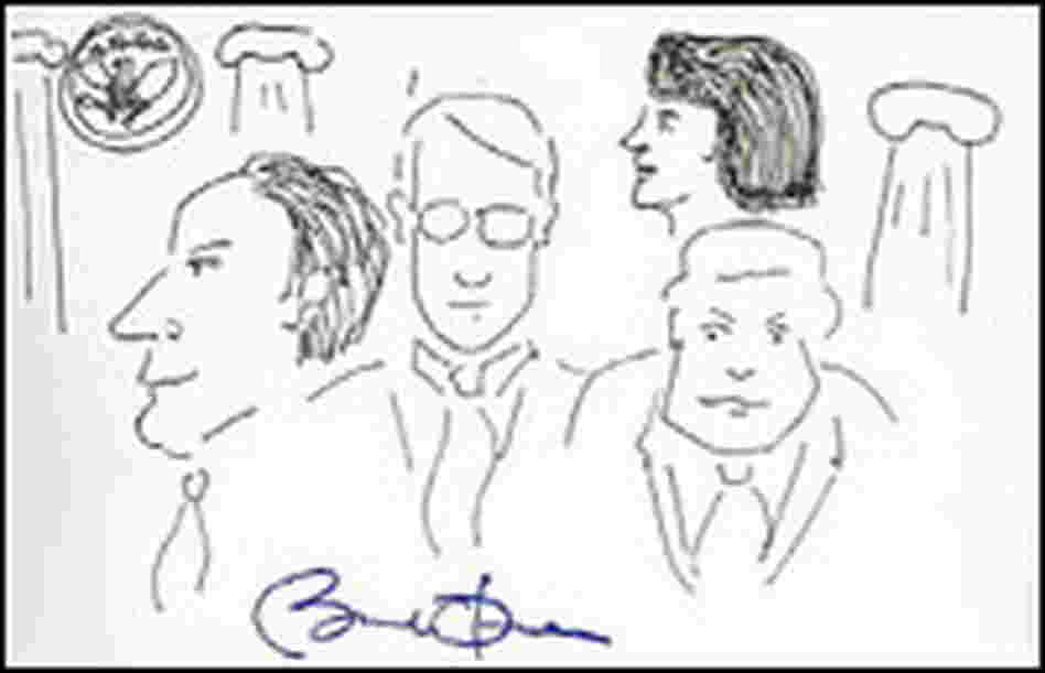 President Obama doodled this sketch for a charity in 2007.