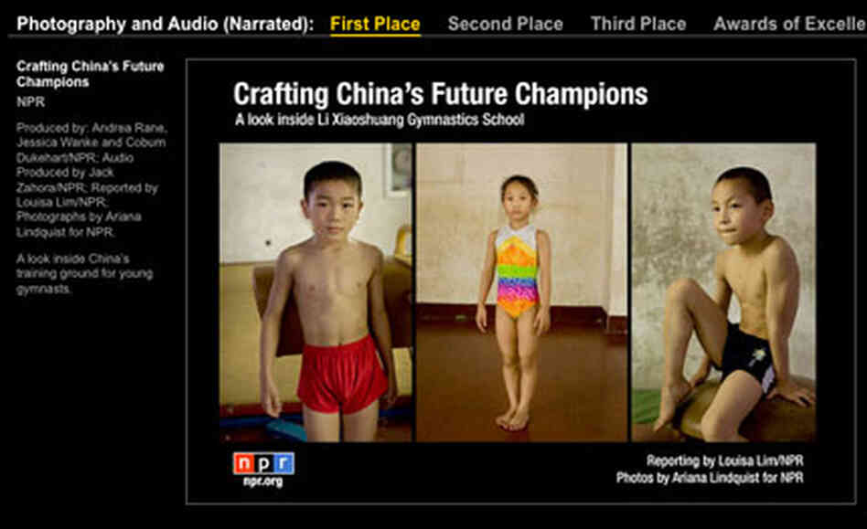 The first frame of NPR's winning slideshow The first frame of NPR's winning slideshow