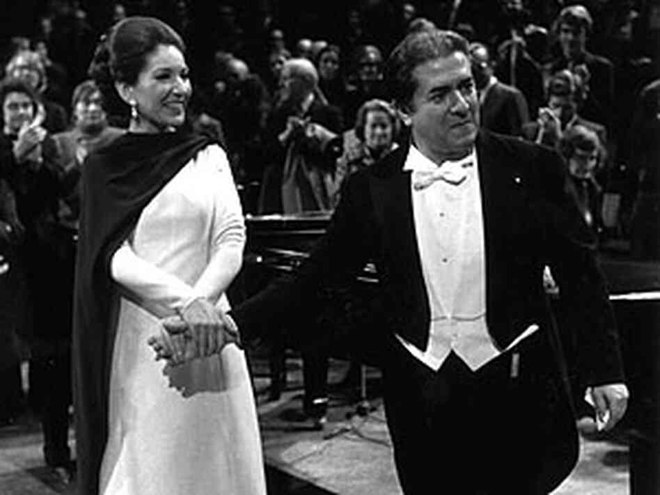 Tenor Giuseppe Di Stefano with soprano Maria Callas Tenor Giuseppe Di Stefano with soprano Maria Callas