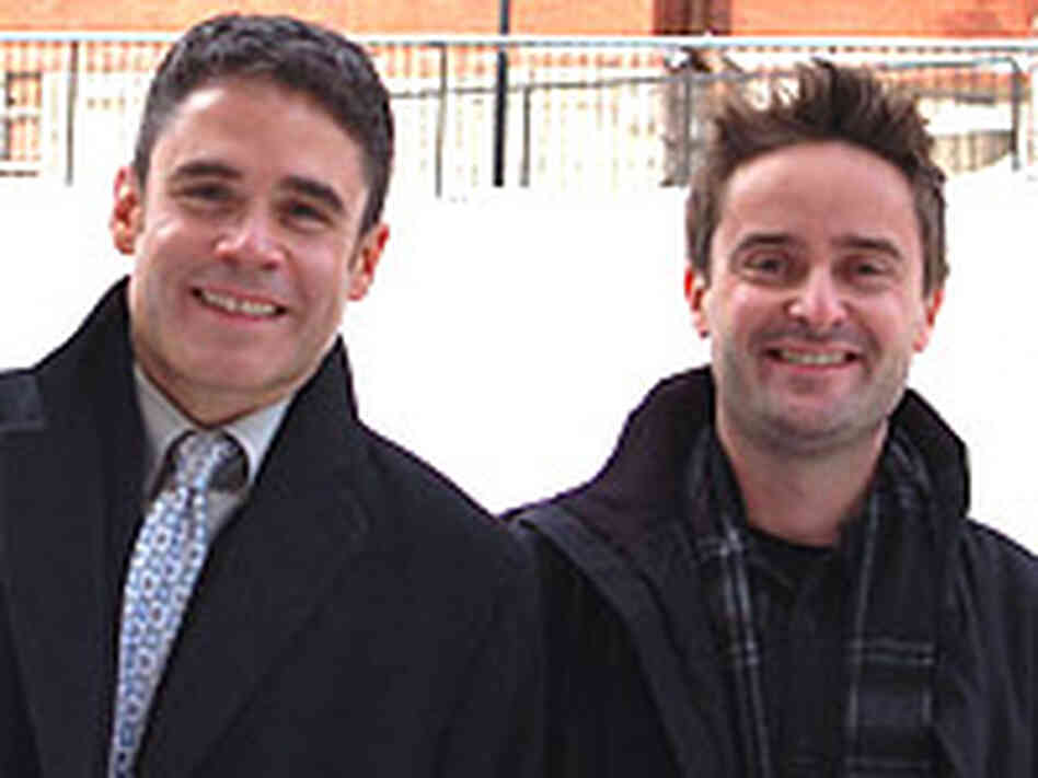 Contest winners Stephen Main (right) and Matthew Brown. Contest winners Stephen Main (right) and Matthew Brown.