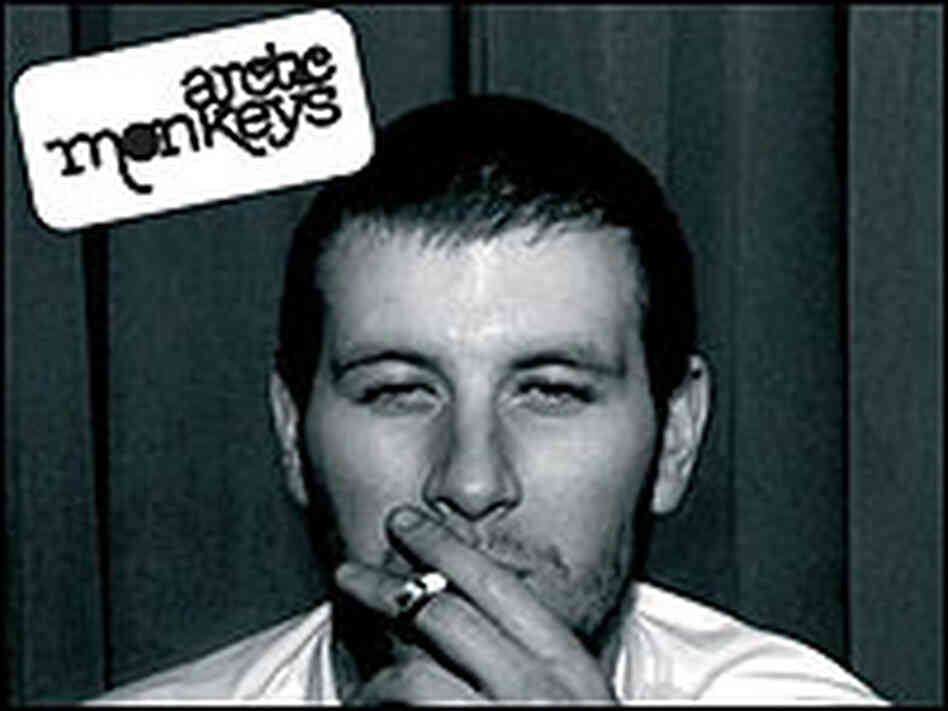 Detail from the cover of the Arctic Monkeys' album shows a man smoking a cigarette. Detail from the cover of the Arctic Monkeys' album shows a man smoking a cigarette.