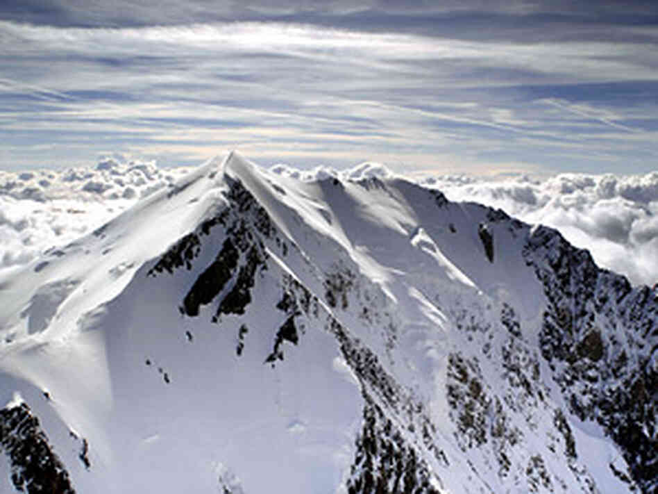 The Italian side of Mont Blanc, the highest European peak. The Italian side of Mont Blanc, the highest European peak.