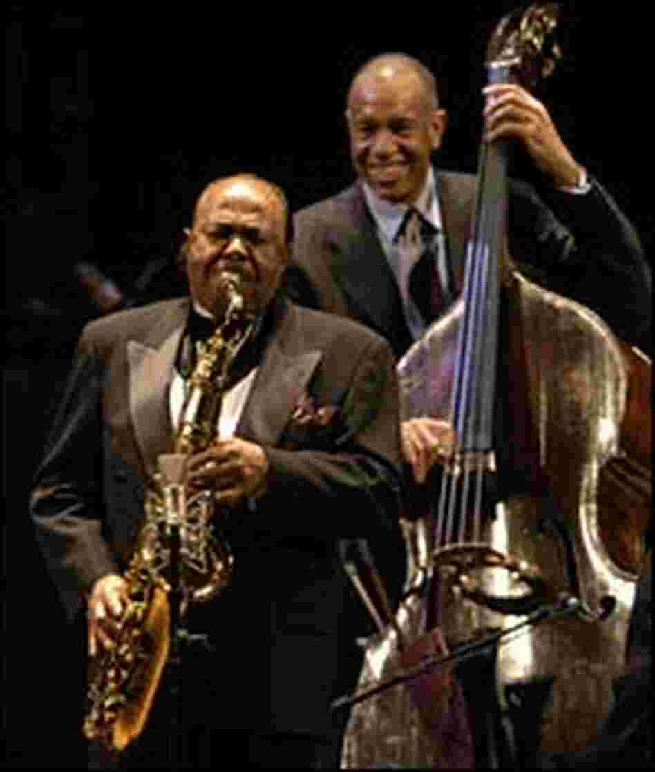 Backed by bassist John Clayton, Benny Golson steps up for a solo.