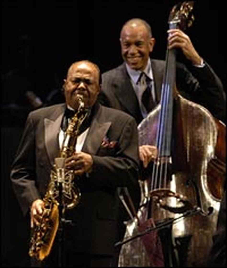 Backed by bassist John Clayton, Benny Golson steps up for a solo.