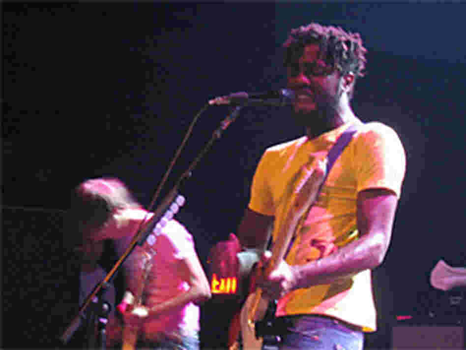 Kele Okereke leads Bloc Party through its set Thursday night. Kele Okereke leads Bloc Party through its set Thursday night.