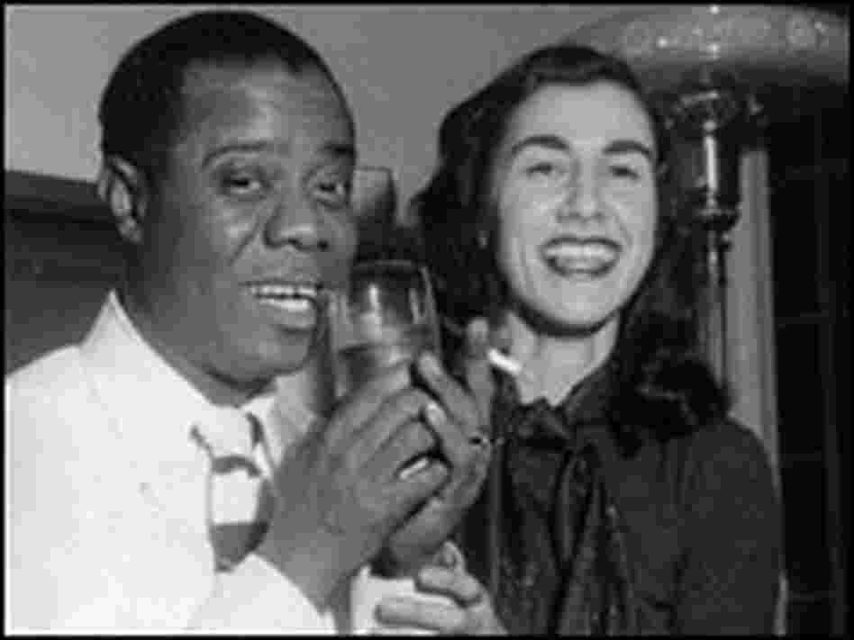 Lorraine Gordon with Louis Armstrong. Lorraine Gordon with Louis Armstrong.