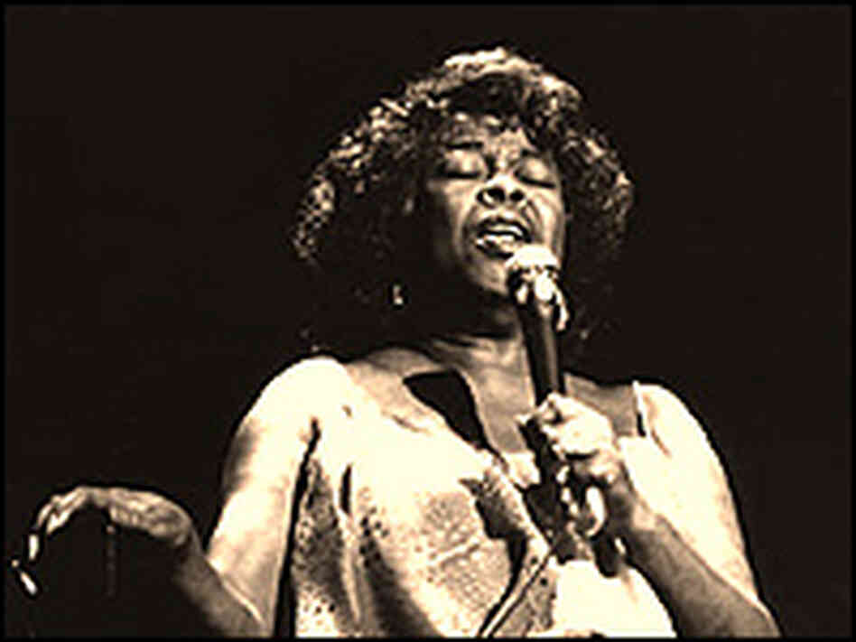 Sarah Vaughan's iconic voice slides and slithers, smoothing over her material's sharp angles. Sarah Vaughan's iconic voice slides and slithers, smoothing over her material's sharp angles.