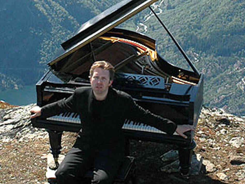 Pianist Leif Ove Andnes in the Hardanger range, in Norway