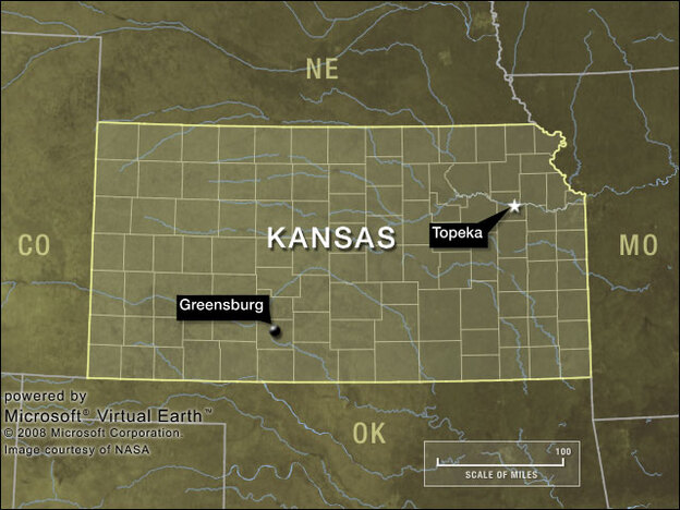 Greensburg, Kan., map