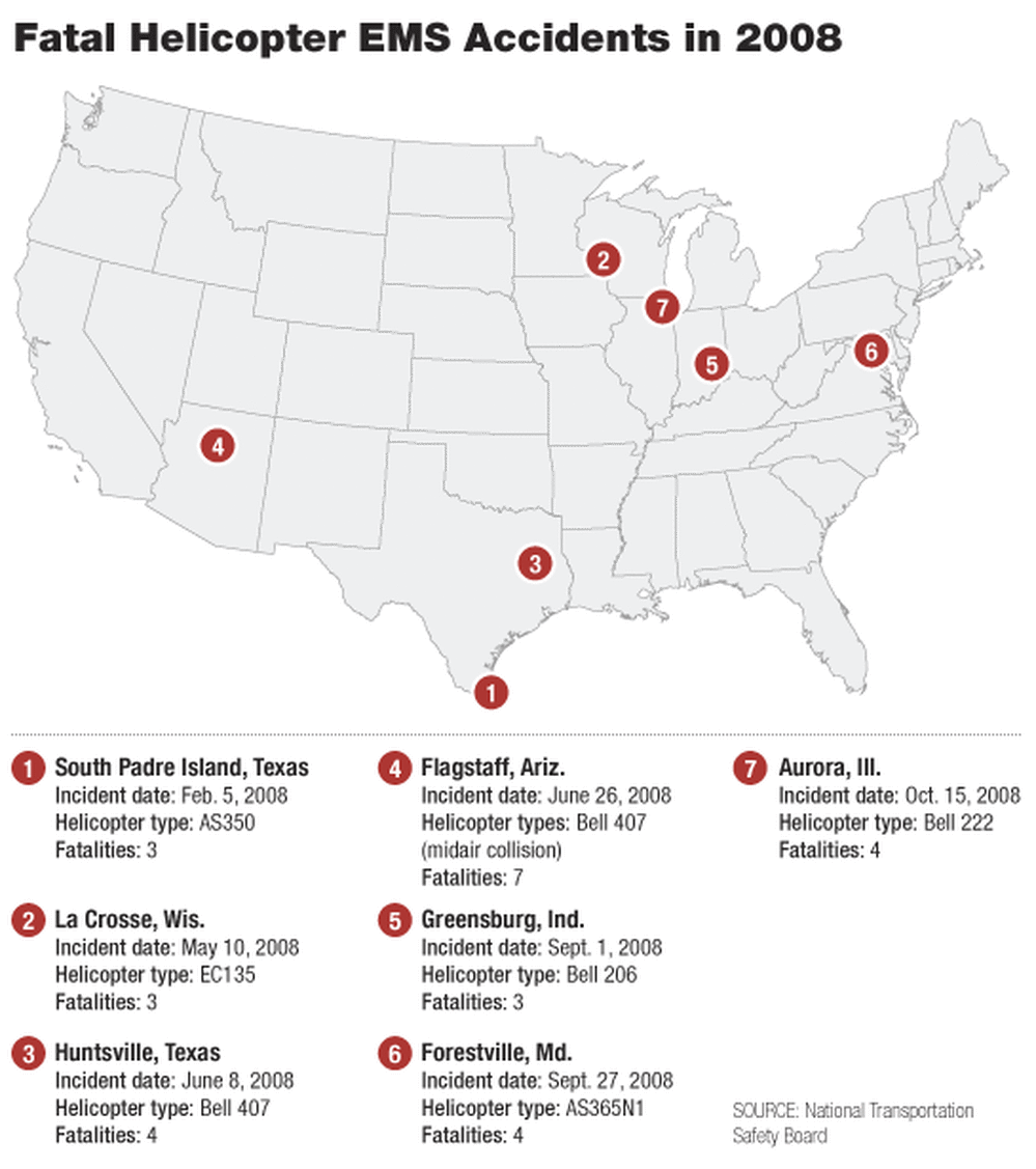 Map: EMS Helicopter Crashes