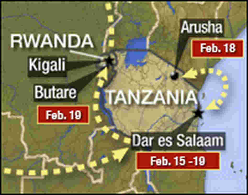 Map of Africa Tour