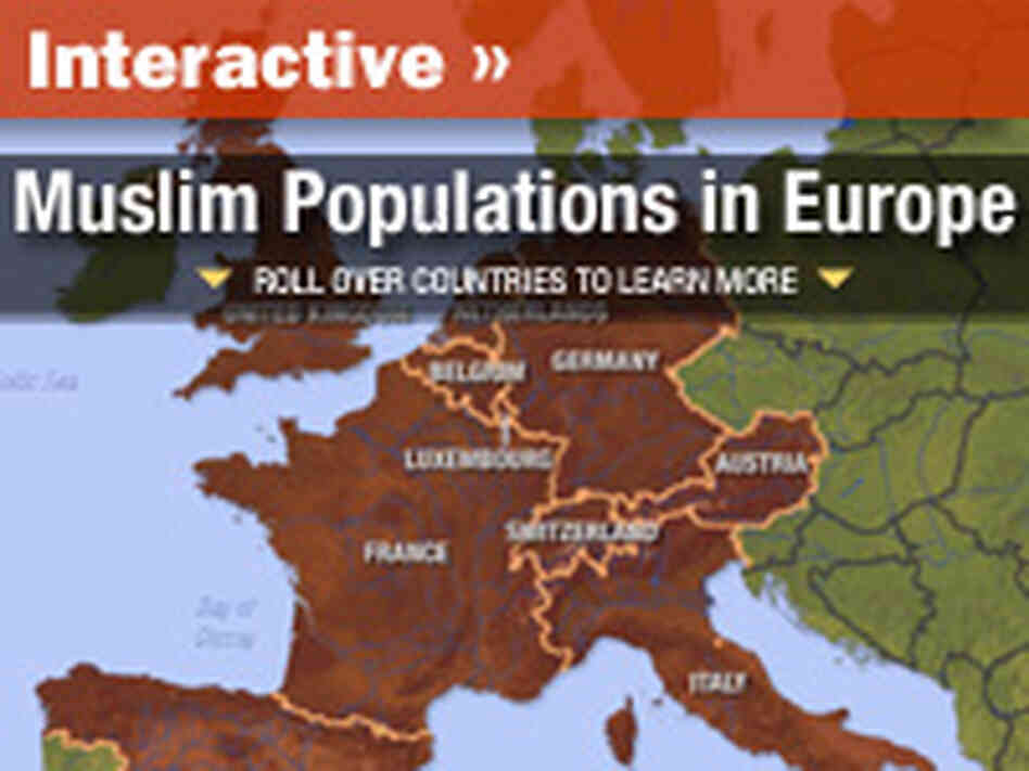 Map of Muslims in Europe