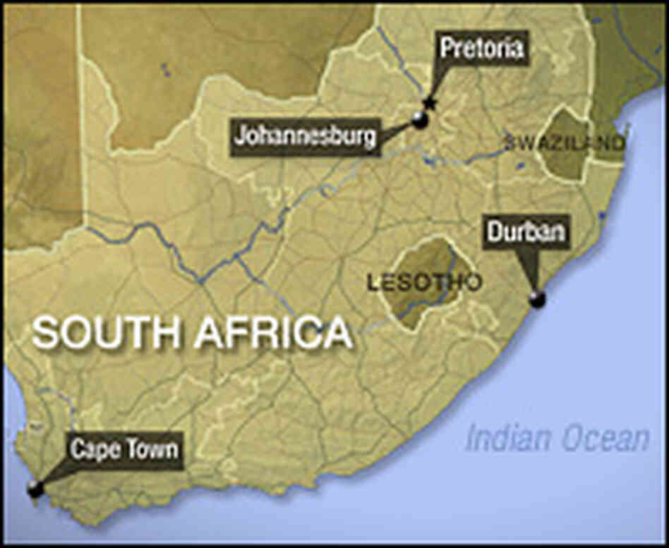 Map of South Africa.