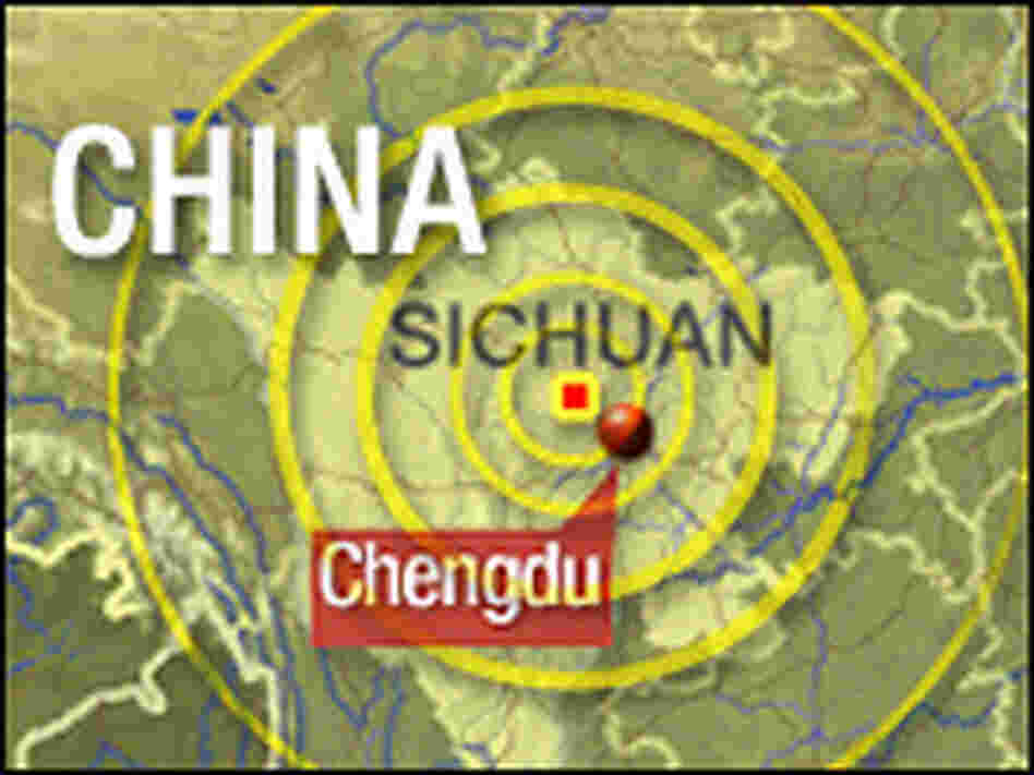 Map of the earthquake's reach