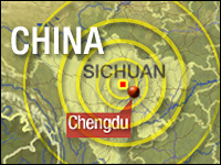 Map of the earthquake's reach