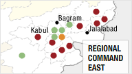 Map: U.S./allied deployments in Afghanistan