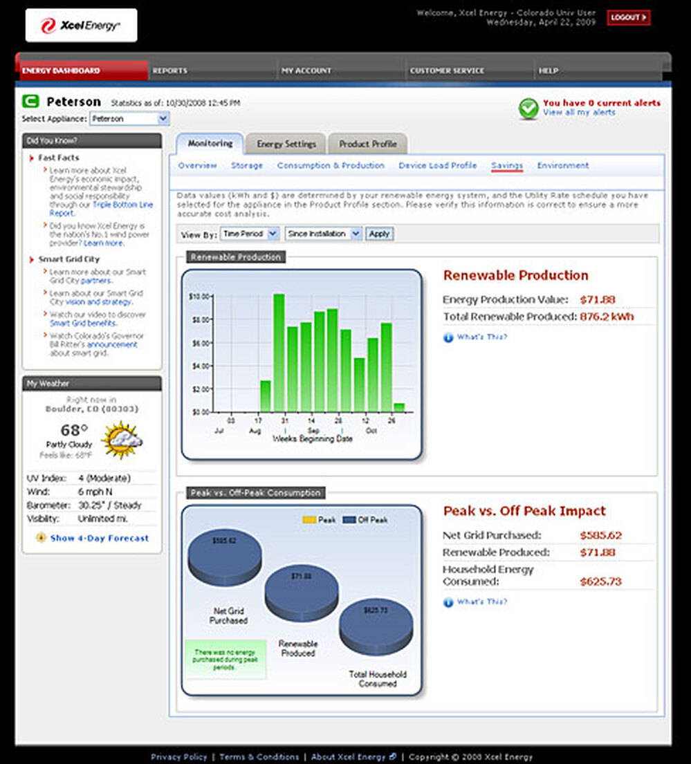 Xcel Energy Software Interface