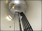 Ladder inside a windmill Ladder inside a windmill