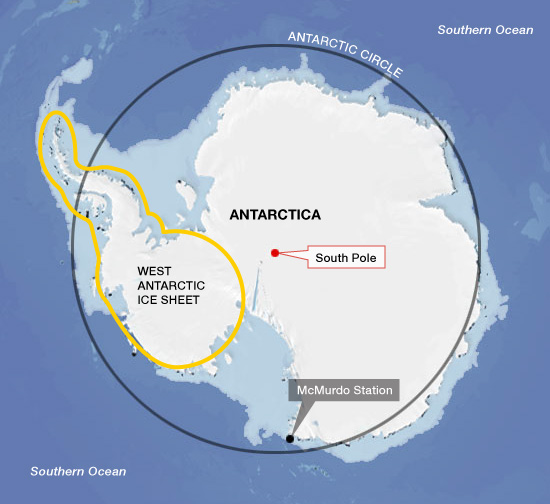 Map: West Antarctic Ice Sheet