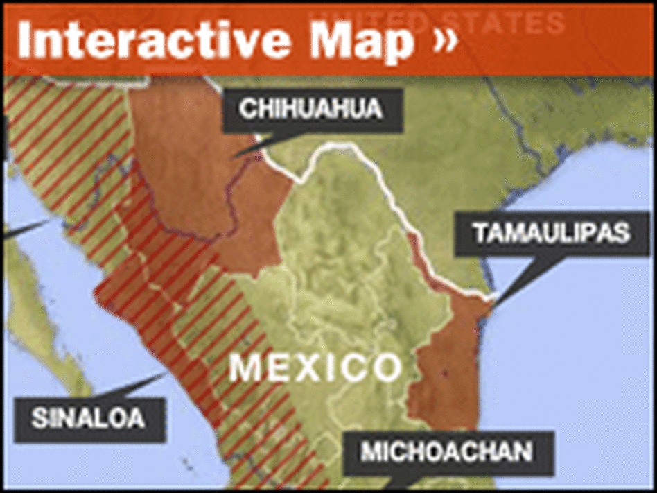 Map of Mexican cartel territories Map of Mexican cartel territories